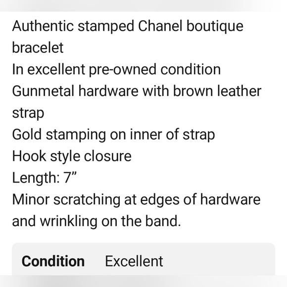 Chanel Leather Logo Bracelet/ UNISEX - Picture 8 of 8